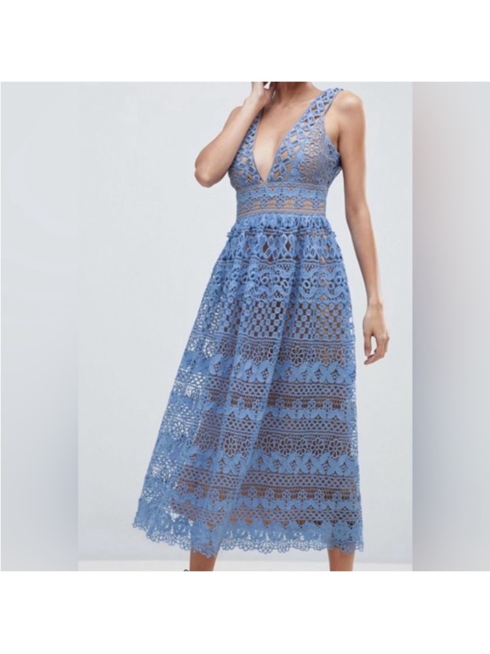 Boohoo Lace Midi Dress